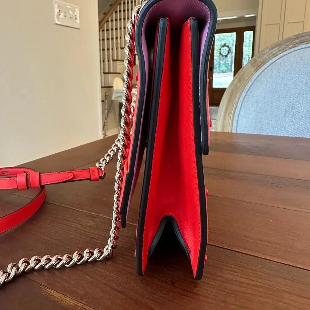 Ferragamo Vara Hearts Shoulder Bag in Candy Apple Red RARE